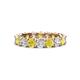 1 - Laida 3.80 mm Yellow and White Diamond Eternity Band 