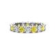 1 - Laida 3.80 mm Yellow and White Diamond Eternity Band 