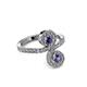 3 - Raene Iolite with Side Diamonds Bypass Ring 