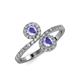 4 - Kevia Tanzanite with Side Diamonds Bypass Ring 