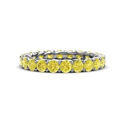 Lucida Round Yellow Diamond U Prong Eternity Band Yellow Diamond Gallery Womens Eternity Band ctw K White Gold