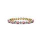 1 - Valerie 2.40 mm Rhodolite Garnet and Diamond Eternity Band 