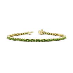 Izarra Green Garnet Eternity Tennis Bracelet Green Garnet ctw Womens Eternity Tennis Bracelet K Yellow Gold