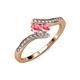 4 - Eleni Pink Tourmaline with Side Diamonds Bypass Ring 