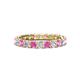 1 - Laida 3.00 mm Pink Sapphire and Diamond Eternity Band 