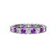 1 - Laida 3.00 mm Amethyst and Diamond Eternity Band 