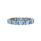 1 - Laida 3.00 mm Blue Topaz and Diamond Eternity Band 