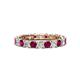 1 - Laida 3.00 mm Rhodolite Garnet and Diamond Eternity Band 