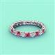 3 - Laida 3.00 mm Pink Tourmaline and Diamond Eternity Band 