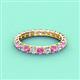 3 - Laida 3.00 mm Pink Sapphire and Diamond Eternity Band 