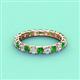 3 - Laida 3.00 mm Green Garnet and Diamond Eternity Band 