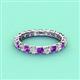 3 - Laida 3.00 mm Amethyst and Diamond Eternity Band 