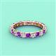 3 - Laida 3.00 mm Amethyst and Diamond Eternity Band 