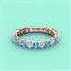 3 - Laida 3.00 mm Blue Topaz and Diamond Eternity Band 