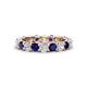 1 - Laida 3.40 mm Blue Sapphire and Diamond Eternity Band 