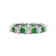 1 - Laida 3.40 mm Green Garnet and Diamond Eternity Band 