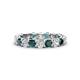 1 - Laida 3.40 mm London Blue Topaz and Diamond Eternity Band 