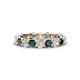 1 - Laida 3.40 mm London Blue Topaz and Diamond Eternity Band 