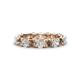 1 - Laida 3.40 mm Smoky Quartz and Diamond Eternity Band 