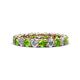 1 - Lucida 3.40 mm Peridot and Diamond Eternity Band 