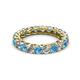 2 - Lucida 3.40 mm Blue Topaz and Diamond Eternity Band 