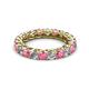 2 - Lucida 3.40 mm Pink Tourmaline and Diamond Eternity Band 