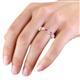 3 - Laida 3.80 mm Pink Sapphire and Diamond Eternity Band 