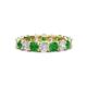 1 - Laida 3.80 mm Green Garnet and Diamond Eternity Band 