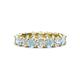 1 - Laida 3.80 mm Aquamarine and Diamond Eternity Band 