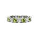 1 - Laida 3.80 mm Peridot and Diamond Eternity Band 