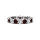 1 - Laida 3.80 mm Red Garnet and Diamond Eternity Band 