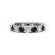 1 - Laida 3.80 mm Black and White Diamond Eternity Band 