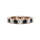 1 - Laida 3.80 mm Black and White Diamond Eternity Band 