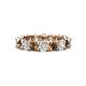 1 - Laida 3.80 mm Smoky Quartz and Diamond Eternity Band 