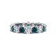 1 - Laida 3.80 mm Blue and White Diamond Eternity Band 