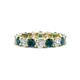 1 - Laida 3.80 mm Blue and White Diamond Eternity Band 