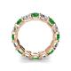 5 - Laida 4.00 mm Green Garnet and Diamond Eternity Band 