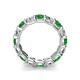 5 - Laida 4.00 mm Green Garnet and Diamond Eternity Band 