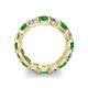 5 - Laida 4.00 mm Green Garnet and Diamond Eternity Band 