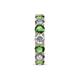 6 - Laida 4.00 mm Green Garnet and Diamond Eternity Band 