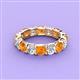 2 - Laida 3.60 ctw (4.00 mm) Citrine and Diamond Eternity Band 