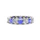 1 - Laida 3.90 ctw (4.00 mm) Tanzanite and Diamond Eternity Band 