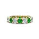 1 - Laida 4.00 mm Green Garnet and Diamond Eternity Band 