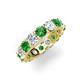 4 - Laida 4.00 mm Green Garnet and Diamond Eternity Band 