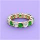 3 - Laida 4.00 mm Green Garnet and Diamond Eternity Band 