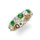 4 - Laida 4.00 mm Green Garnet and Diamond Eternity Band 