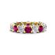 1 - Laida 4.52 ctw (4.00 mm) Rhodolite Garnet and Diamond Eternity Band 