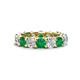 1 - Laida 4.00 ctw (4.00 mm) Emerald and Diamond Eternity Band 