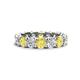 1 - Laida 4.10 ctw (4.00 mm) Yellow Sapphire and Diamond Eternity Band 