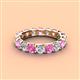 4 - Laida 3.80 mm Pink Sapphire and Diamond Eternity Band 